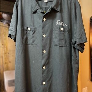 Lucky Brand Black Casual Button Down Shirt